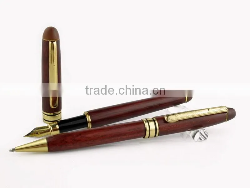 natural wooden fountain pen engraved with your company logo
