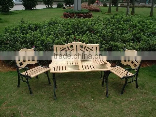 Patio Classic Wooden and Cast Iron Garden Bench