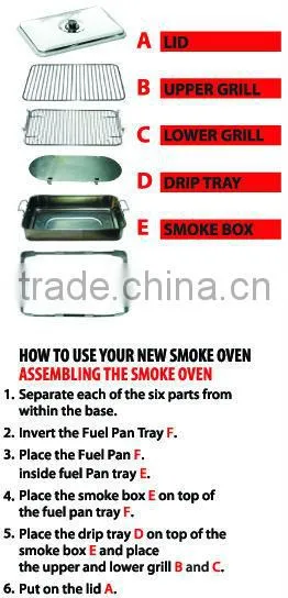 Stainless steel portable Fish Smoker fish oven meat smoker