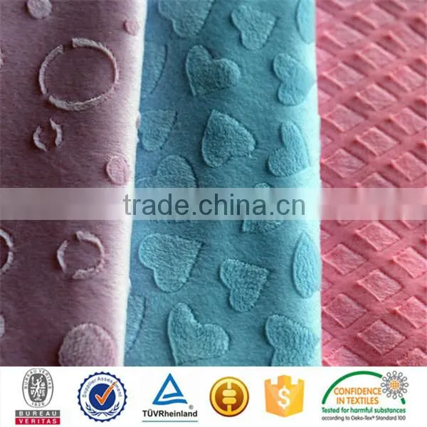 Hot Sales Brushed minky/embossed minky Fabric for blanket, toy, diaper