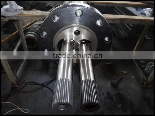 bimetallic/nitride 38CrMoAla parallel twin screw plastic machine screw barrel
