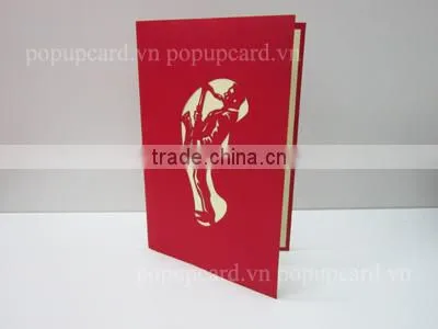 Clarinet Profesional 3d greeting pop up card