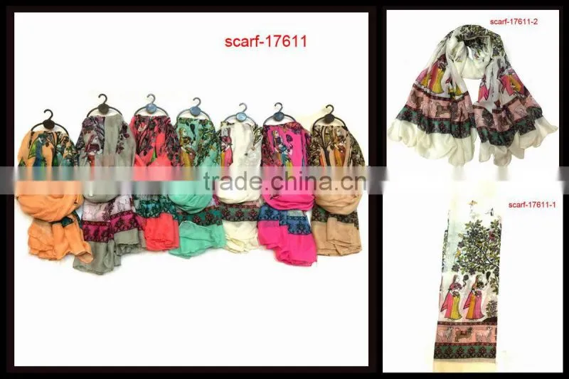 2014 popular colorful animal printed scarf