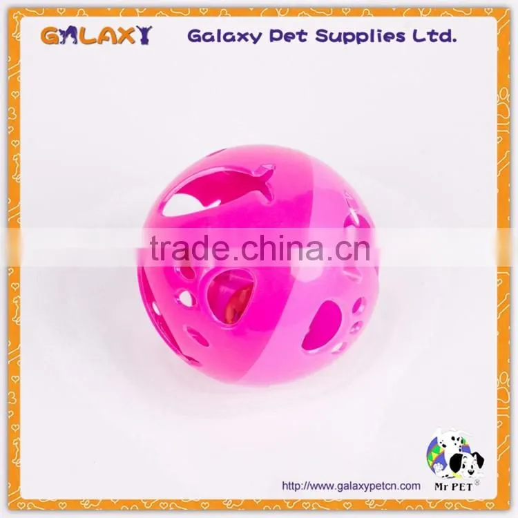 CT8629 Plastic balls with bell for pets/cheap toys for cats/pet toy ball with ring
