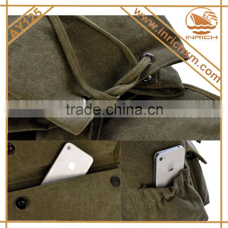 2014 new design canvas drawstring backpack