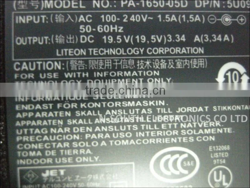 19.5V 3.34A For DELL laptop adapter
