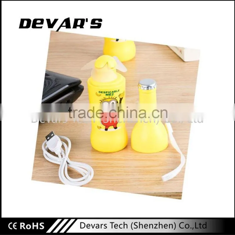 Creative Gift Bottle Shape Cartoon Air Cooling Electric Fans