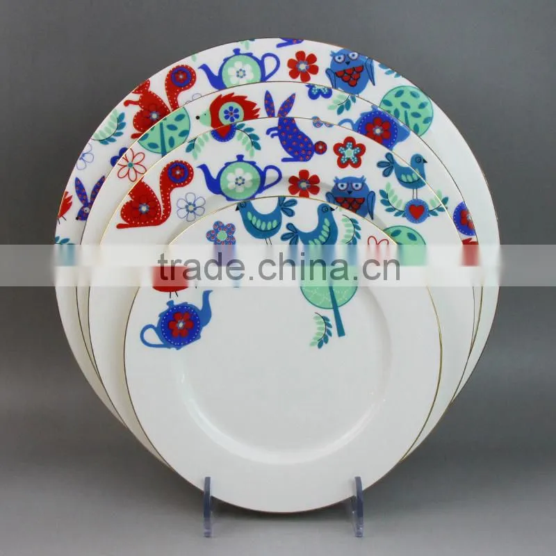 china supplier glazed floral china dinner plates, catering dinner plates, bulk dinner plates