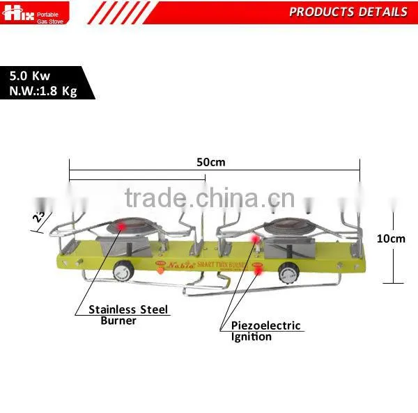 reasonable price two burners gas bbq burner parts