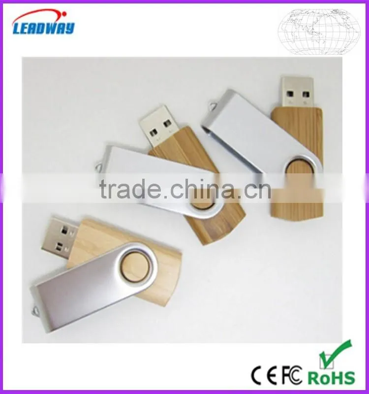 2016 most popular usb gadget different kinds of wood swivel usb flash drive