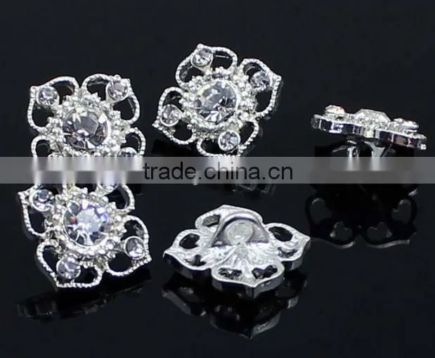 Top Seller Fashional Silver Shank Small Rhinestone Buttons Wholesale RNK147
