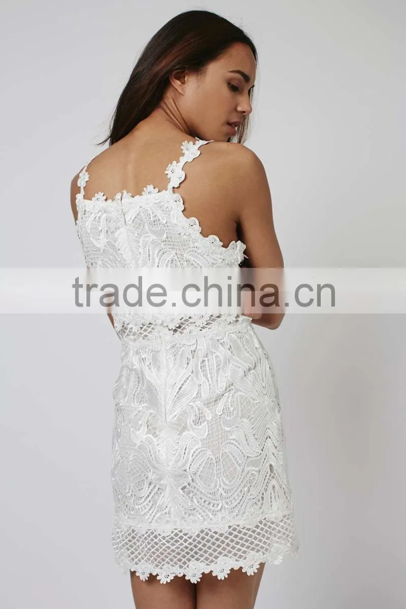 2016 Latest dress designs fashion lace detailed bodycon dress for women
