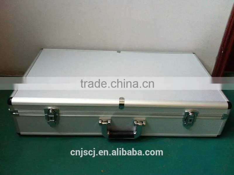 Hot Sale Silver ABS tool case,permanent protection ABS aluminum tool carrying case with lock