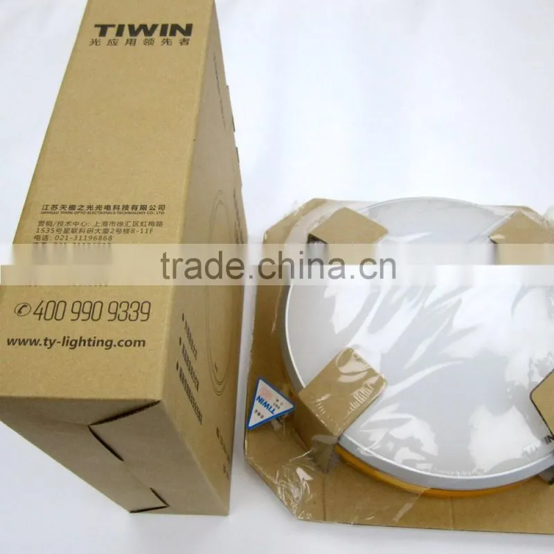 TIWIN 2015 High quality Energy Saving Red 15w 6000k Cool white Plastic Round led bedroom ceiling light