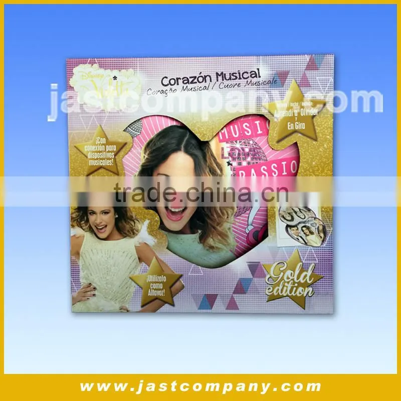 Satin Cover Heart Shape Musical Decpratove Cushion
