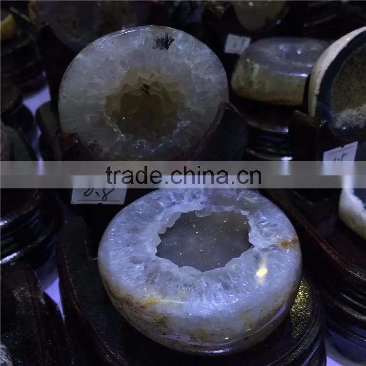 Natural Brazil Small Sized Agate Geode Cornucopia Crystals Ornaments