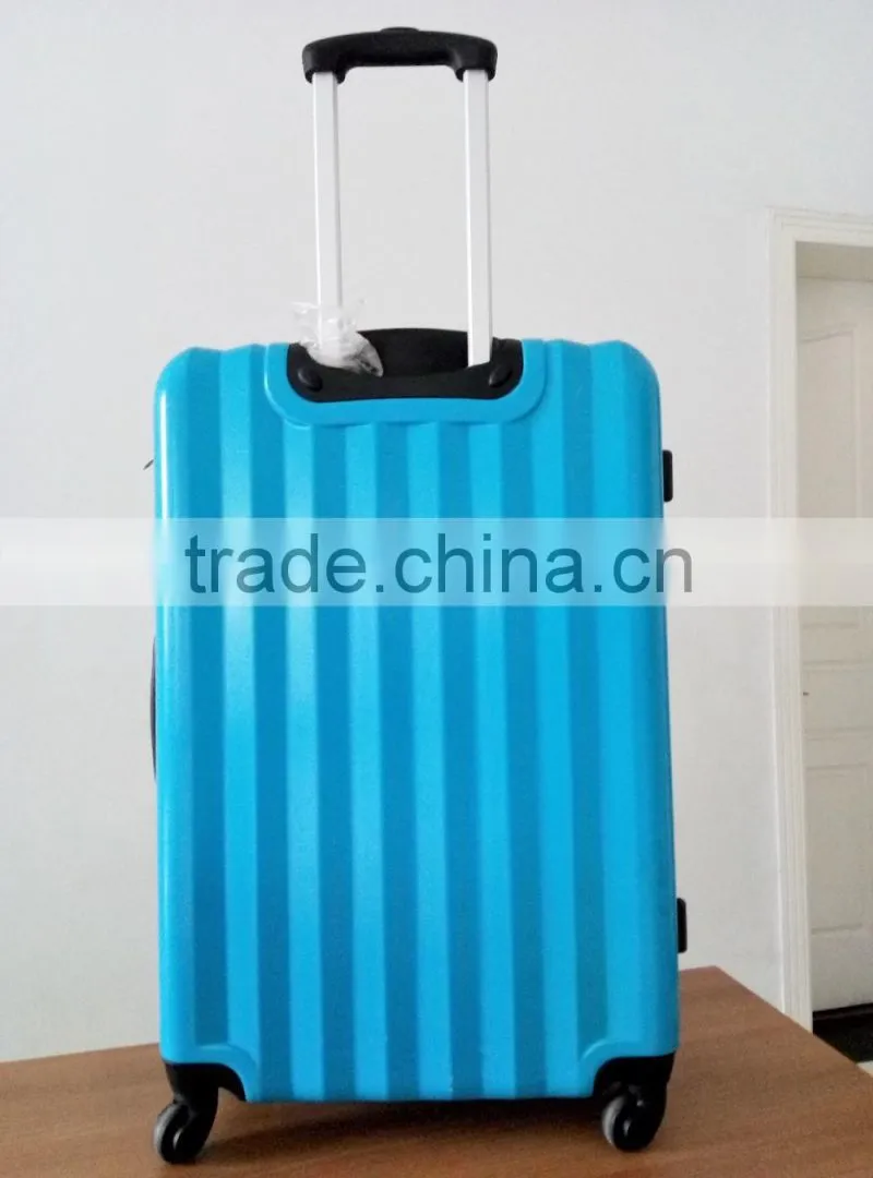 Quality trendy ABS+PC fashion bright trolley luggage set