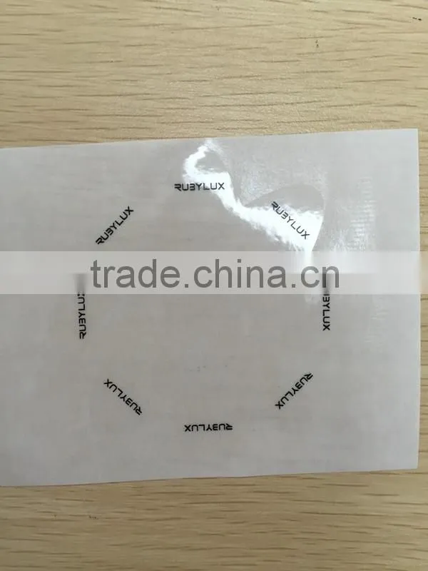 real images sterling sticker label PET trasparent material printing