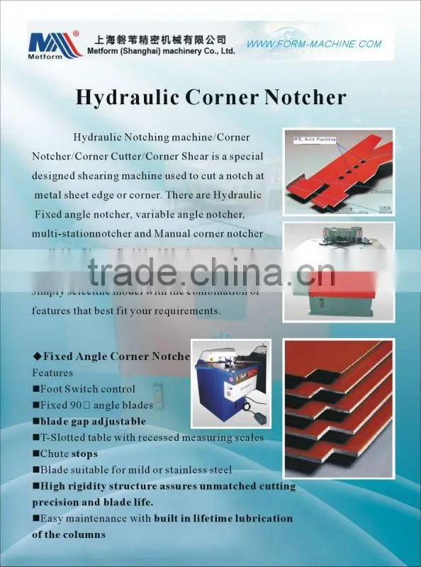 Discount promotional hydraulic angle notching machine