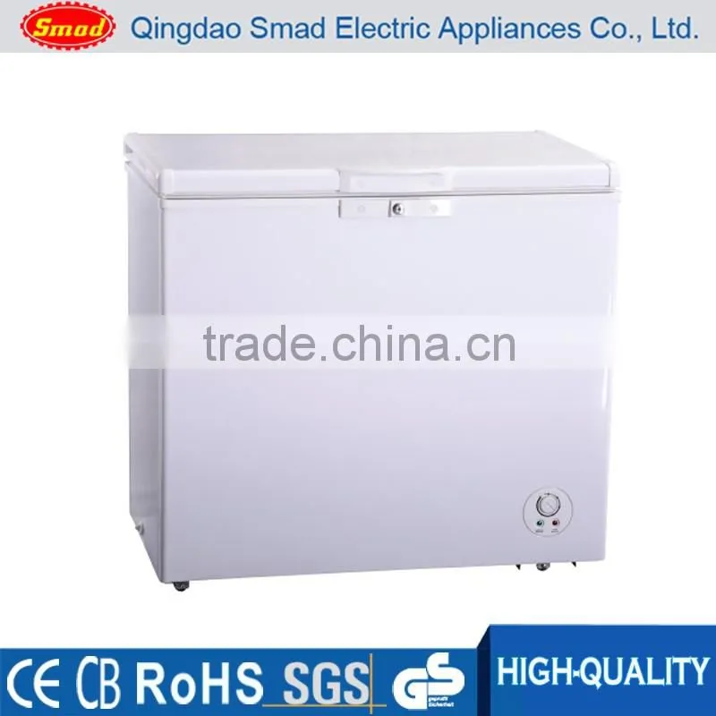 Top open sliding glass door chest freezer,horizontal freezer
