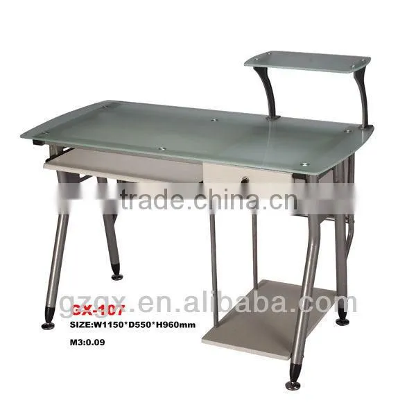 GX-307 Glass office table with screen