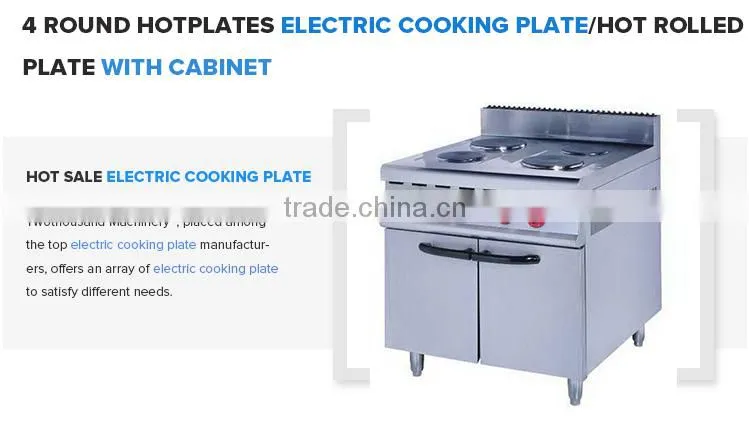 4 Round Hot Rolled Hotplates Electric Cooking Plate With Cabinet