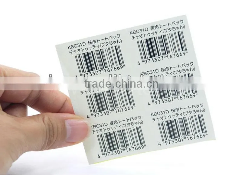 packaging adhension label in rectangle