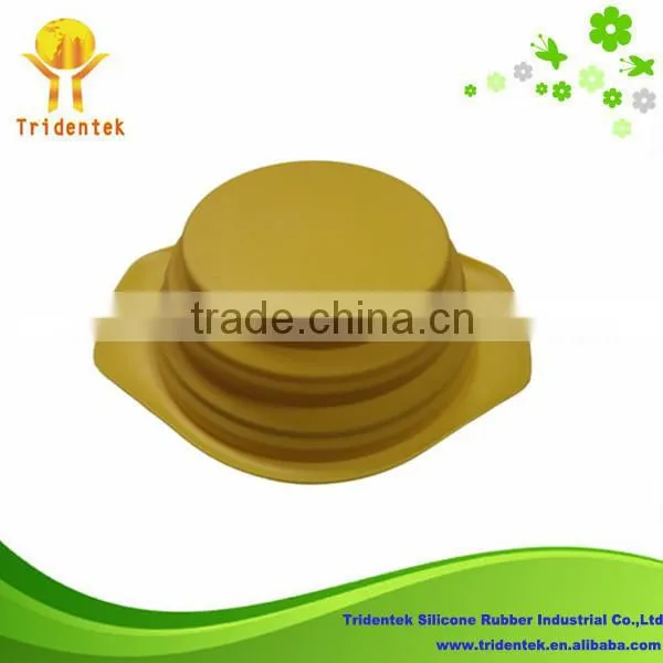 Eco-friendly and kitchen tool silicone collapsible bowl with lid