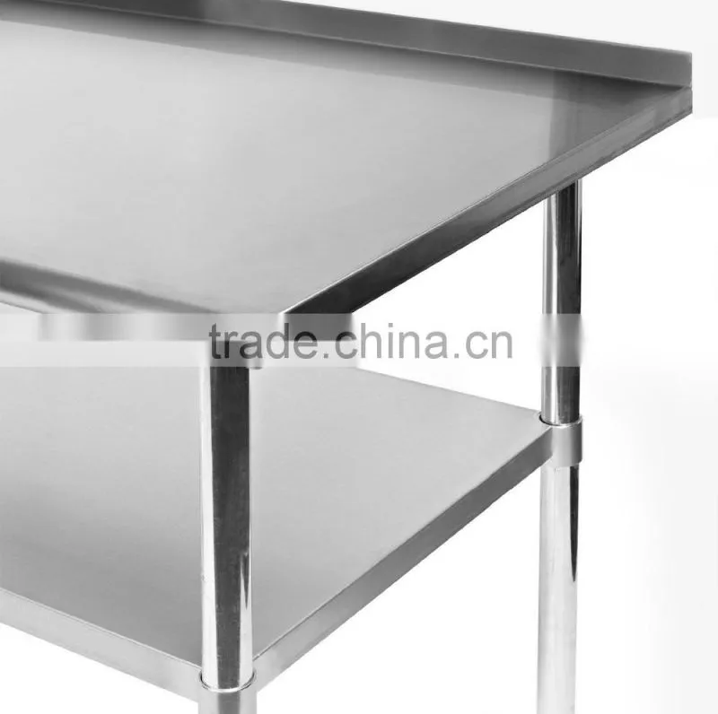 Icegreen Stainless Steel Commercial Kitchen Prep & Work Table with Backsplash