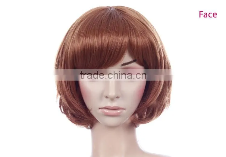 High quality brown blond pink Synthetic lace hair wig bob women short cheap wigs