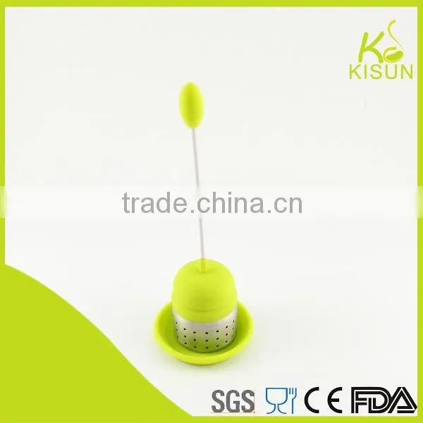 silicone oval egg shape tea strainer