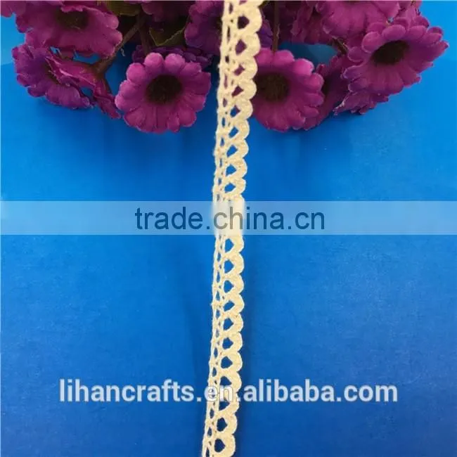 Wholesale High Quality H1109E Lace Ribbon,Crocheted Lace,100% Cotton Lace