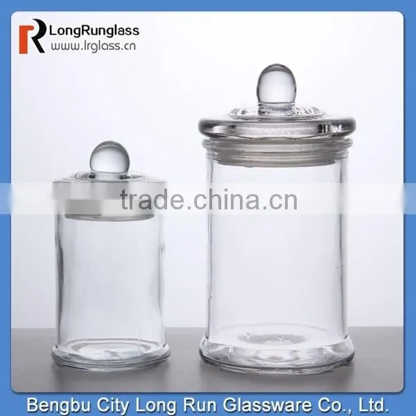 LongRun maufacturer blank glass cylindrical storage jar
