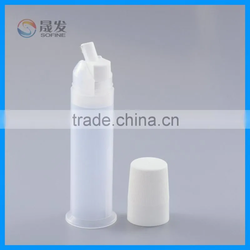 100g Empty plastic airless pump toothpaste bottle