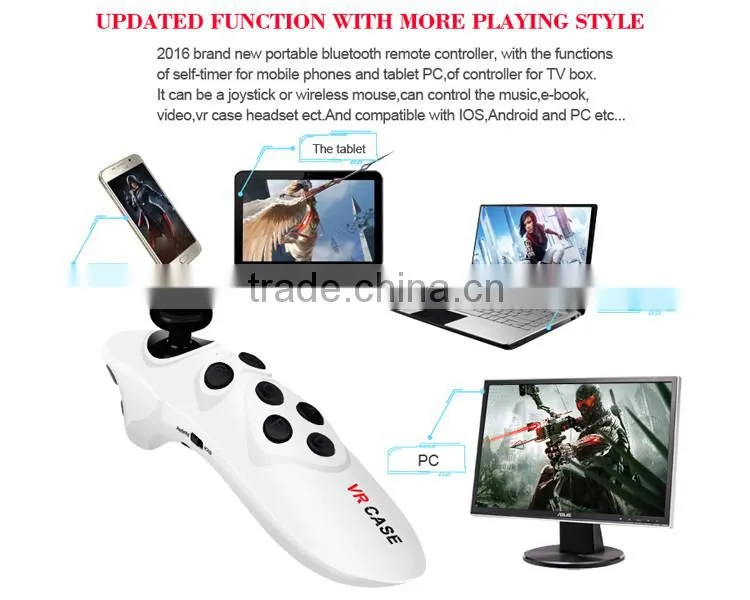 2016 Factory Price Shenzhen virtual reality 3d vr box 2.0 with remote