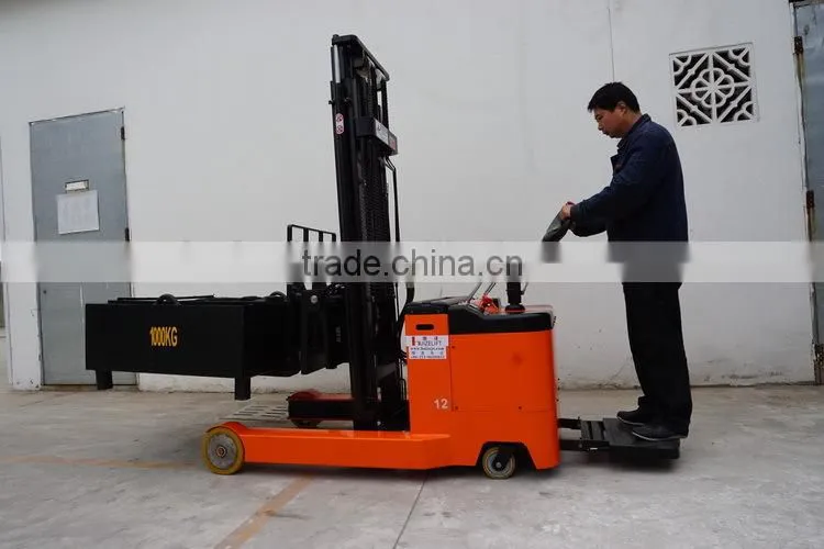 1.2 Tons Powered Electric Truck Forklift Full Electric Reach Stacker