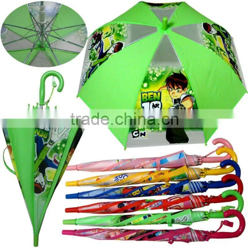 blue pictures printing PVC children umbrella with whistle