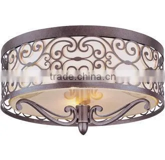 Umber Bronze 2 Light 14.25" Wide Flush Mount Ceiling Fixture