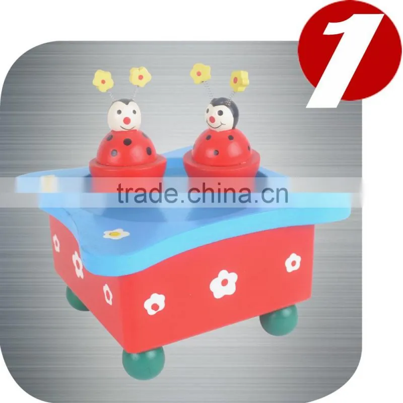 Baby Music Boxes with Cows, Children Wooden Gifts music box