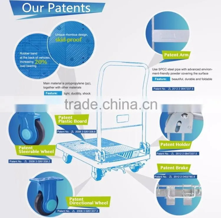 300kg Small Plastic folding hand cart LH300-DX