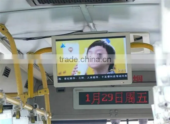 Hot 15 inch WIFI Bus ad display digital lcd monitor with android os support control software