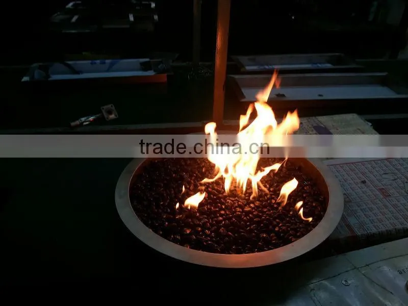 Outdoor Rectangle Gas Fire PIt System/fire bowl/Slate mosaic round mesa heating barbecue table fire pit