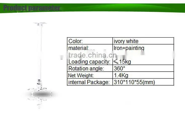 40-65cm New Extendable iron Ceiling Mount Bracket For DLP LCD Mini Projector