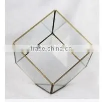 LGJ040 wedding party decoration glass candle holder with lid