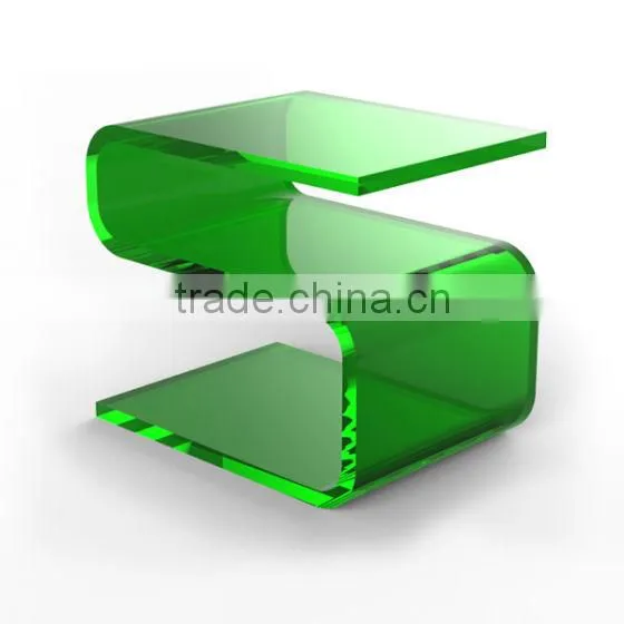 2013 new design black acrylic table with magazine hoders