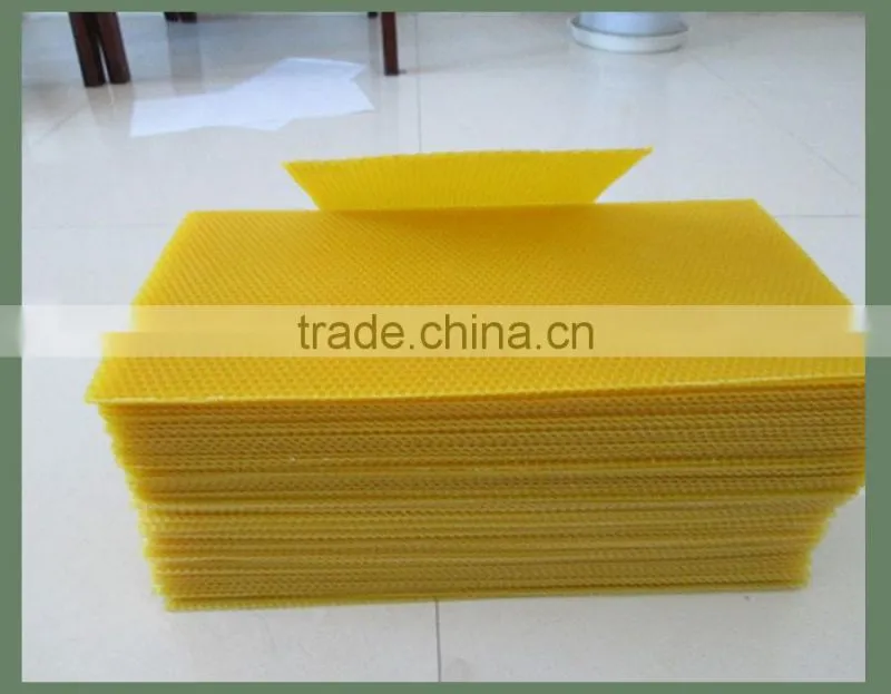 Top quality pure organic beeswax foundation sheet from China supplier