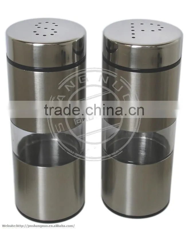 Cute stainless steel salt and pepper shaker set
