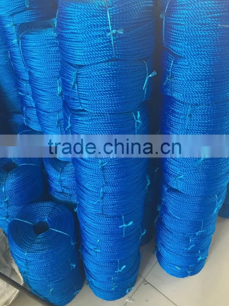 4 Strands PE material PP material rope for fishing work