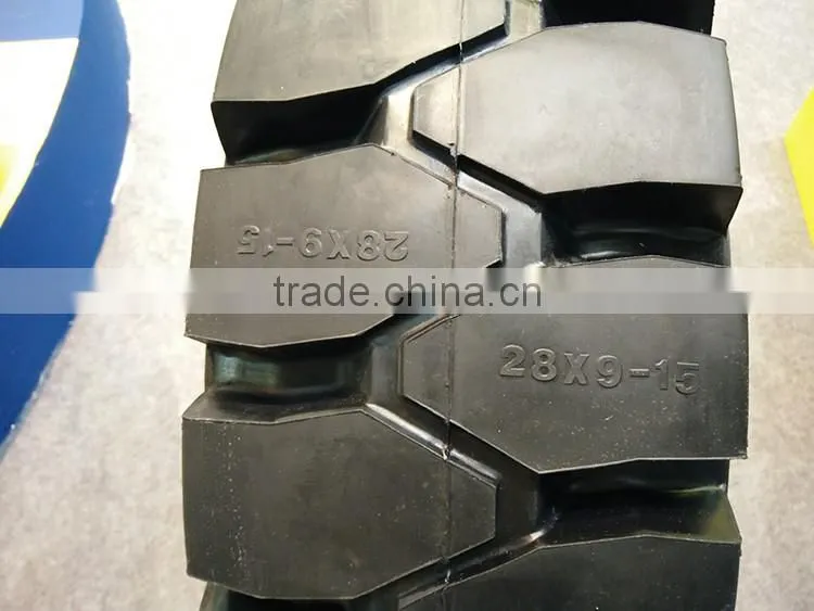 quality airless tire 28x9-15 forklift machinery tyres