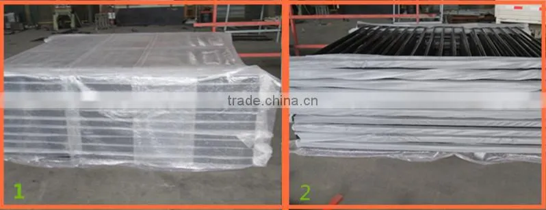 3-rail steel ornamental garden borded fence